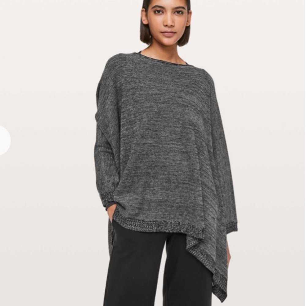 Lululemon Divinity Scarf Poncho Grey One Size